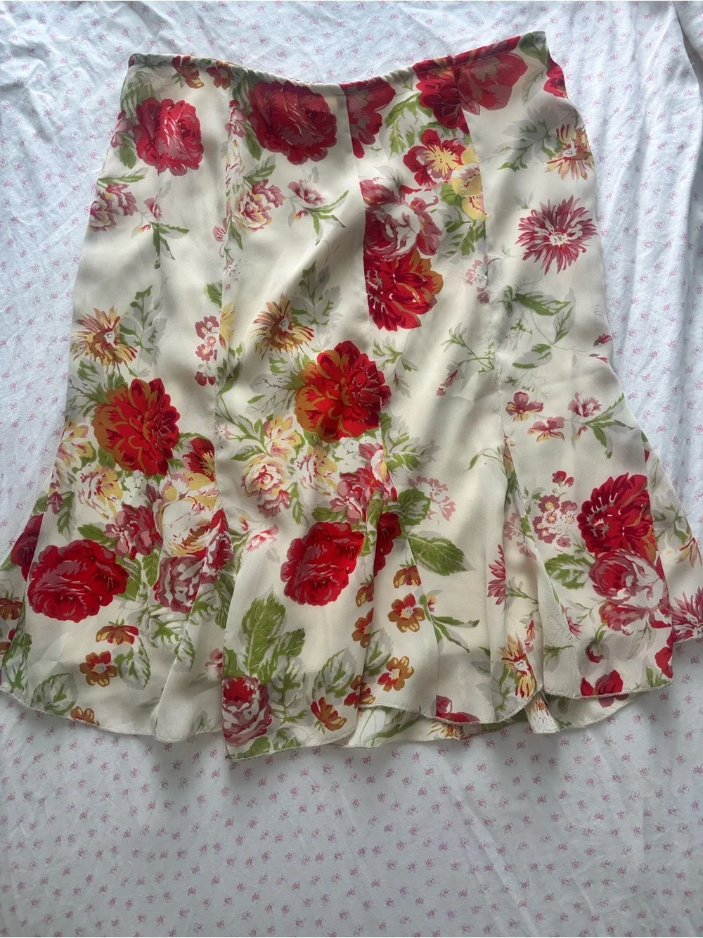 vintage floral midi skirt - Picture 1 of 2
